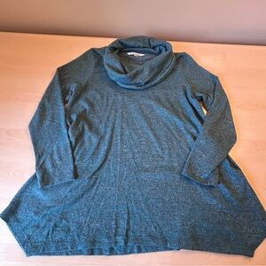 Erin London Cowl Neck Sweater in Teal